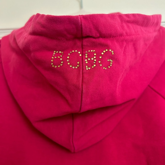 BCBG PINK BEDAZZLED ZIP UP size M - Picture 3 of 4